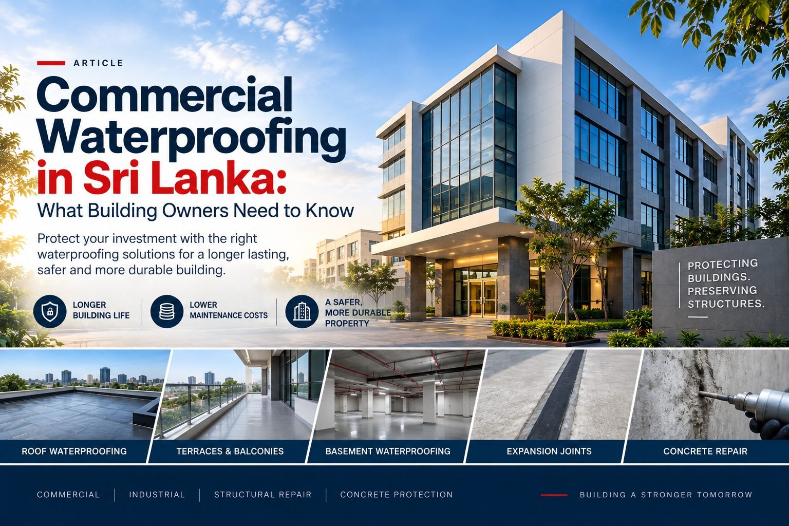Commercial waterproofing Sri Lanka what building owners need to know — WaterProofing.lk Hi-Tech Concrete Solutions