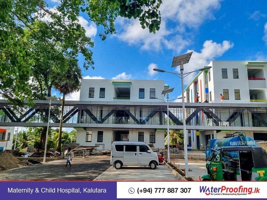 Maternity and Child Hospital Kalutara waterproofing project by Hi-Tech Concrete Solutions